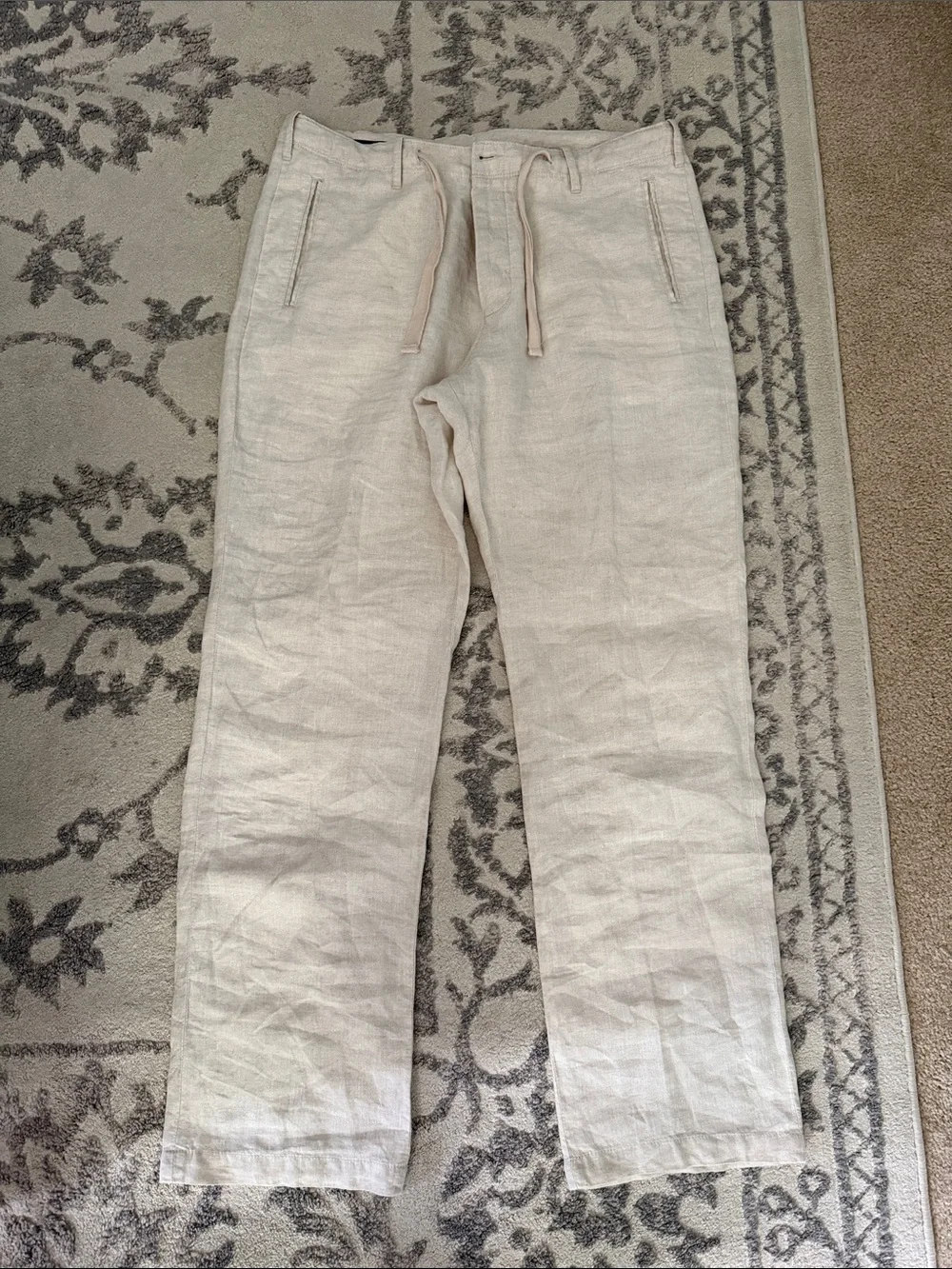 Men's Perry Ellis Linen Drawstring Pants 34x32